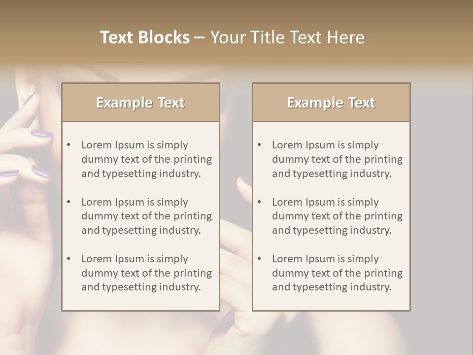 Model Makeup Looking PowerPoint Template