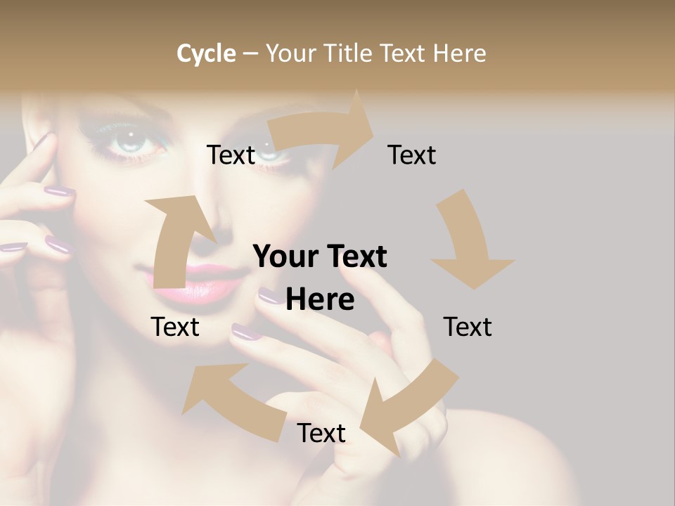 Model Makeup Looking PowerPoint Template
