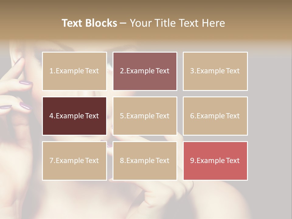 Model Makeup Looking PowerPoint Template