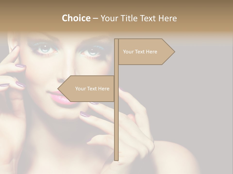 Model Makeup Looking PowerPoint Template