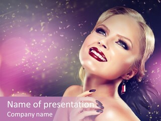 Girl Model Beauty PowerPoint Template