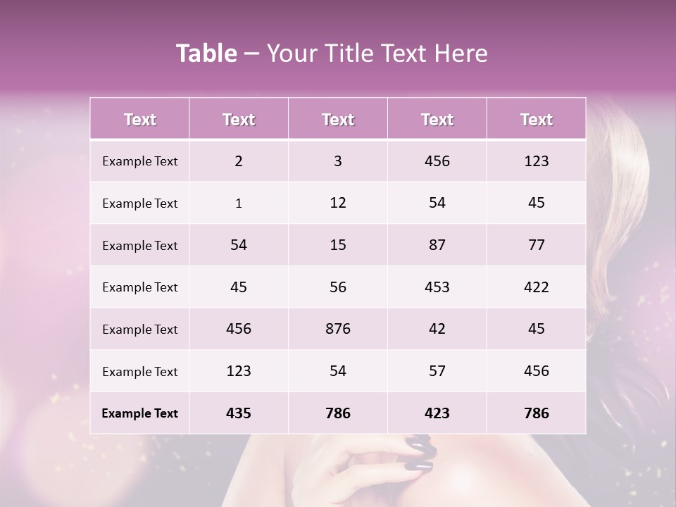 Girl Model Beauty PowerPoint Template