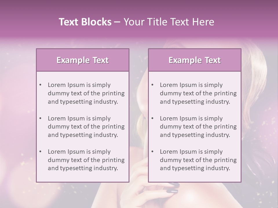 Girl Model Beauty PowerPoint Template