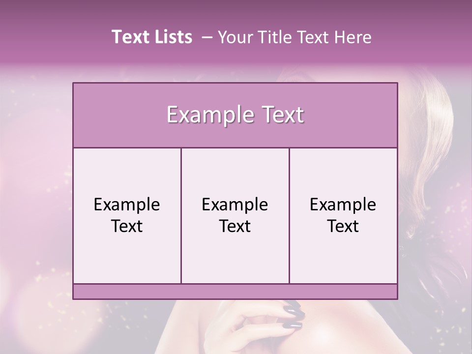 Girl Model Beauty PowerPoint Template