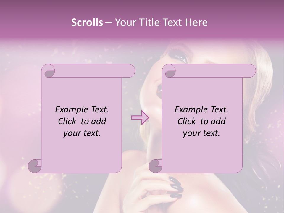 Girl Model Beauty PowerPoint Template