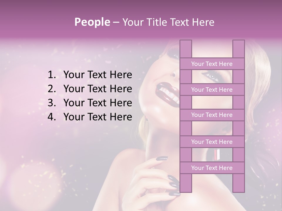 Girl Model Beauty PowerPoint Template