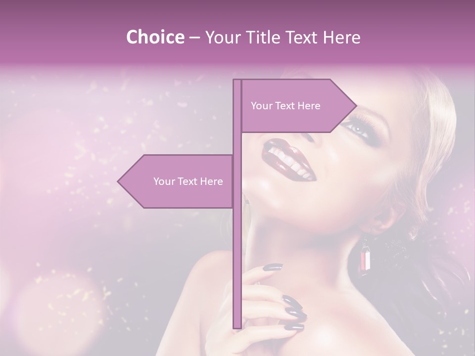 Girl Model Beauty PowerPoint Template