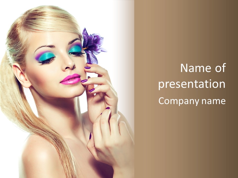 Mak Up Make Up Pink PowerPoint Template