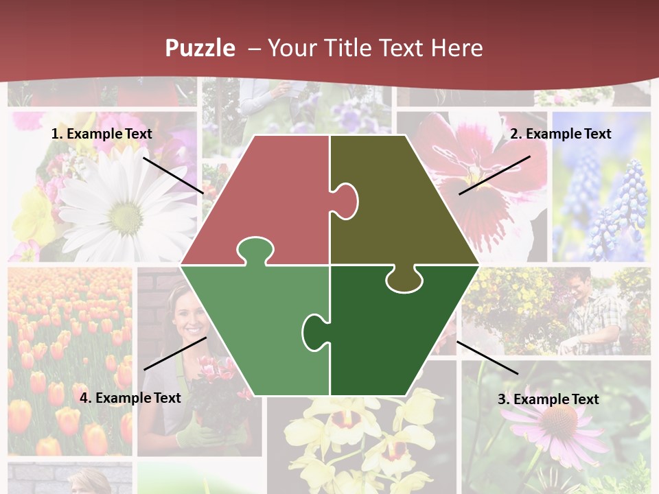 Garden Dasy Person PowerPoint Template