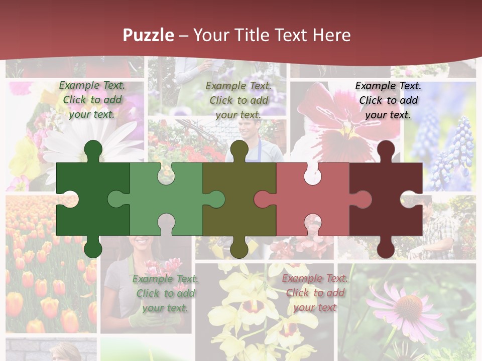 Garden Dasy Person PowerPoint Template