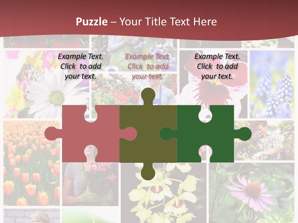 Garden Dasy Person PowerPoint Template