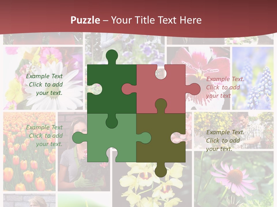 Garden Dasy Person PowerPoint Template