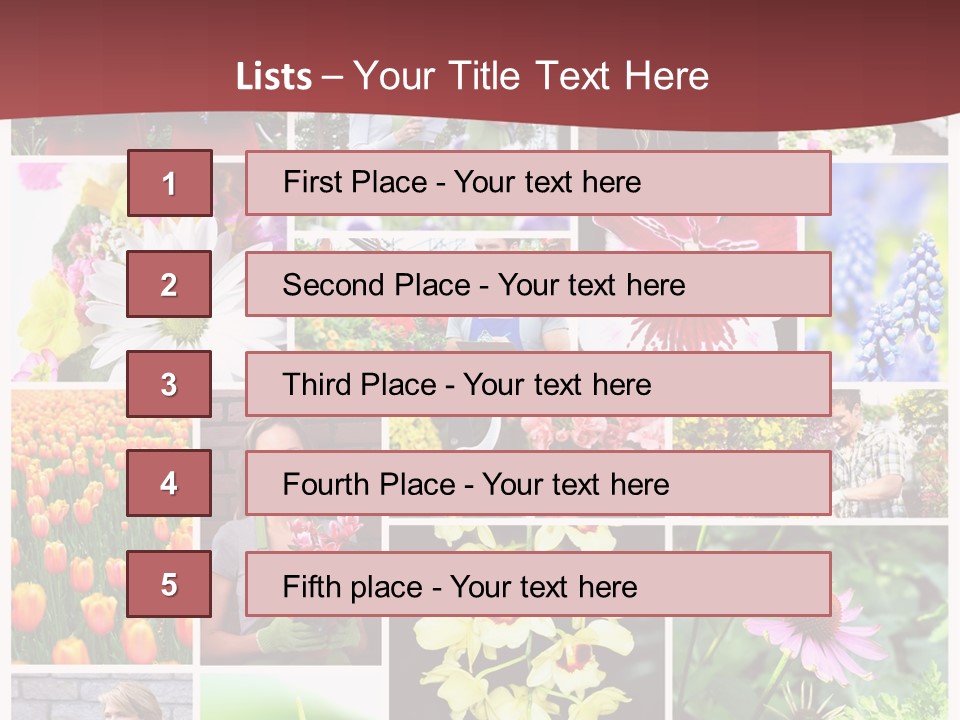 Garden Dasy Person PowerPoint Template