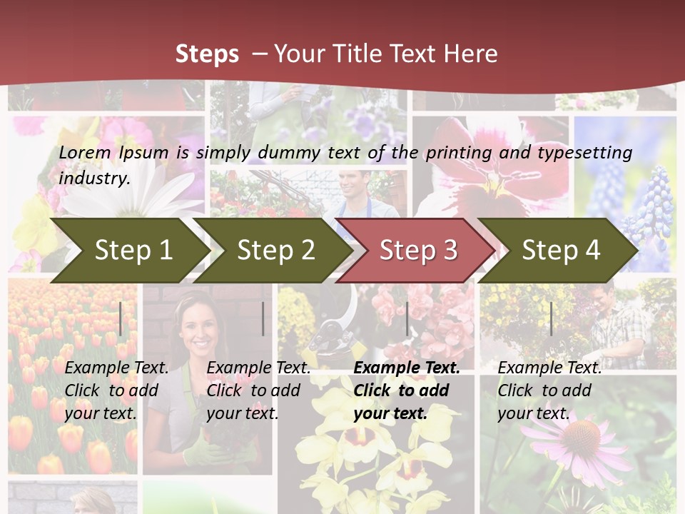 Garden Dasy Person PowerPoint Template