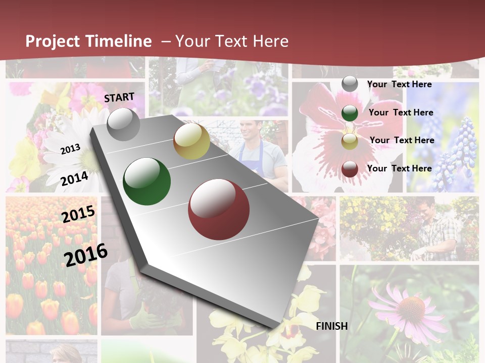 Garden Dasy Person PowerPoint Template