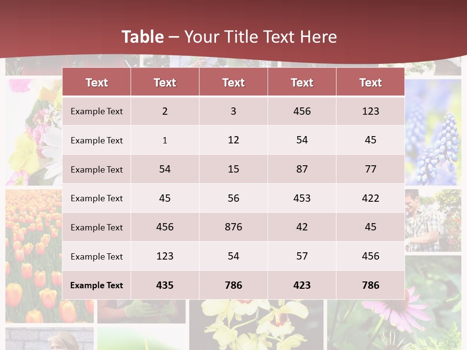 Garden Dasy Person PowerPoint Template