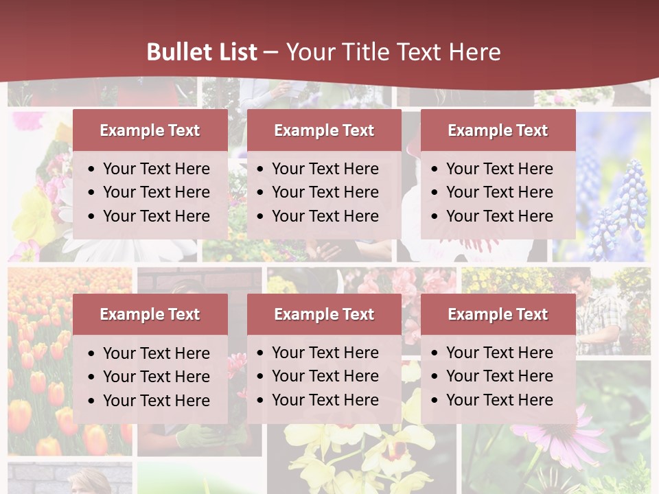 Garden Dasy Person PowerPoint Template