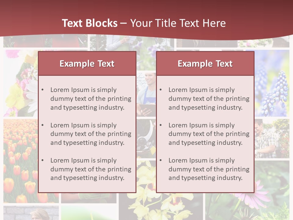 Garden Dasy Person PowerPoint Template