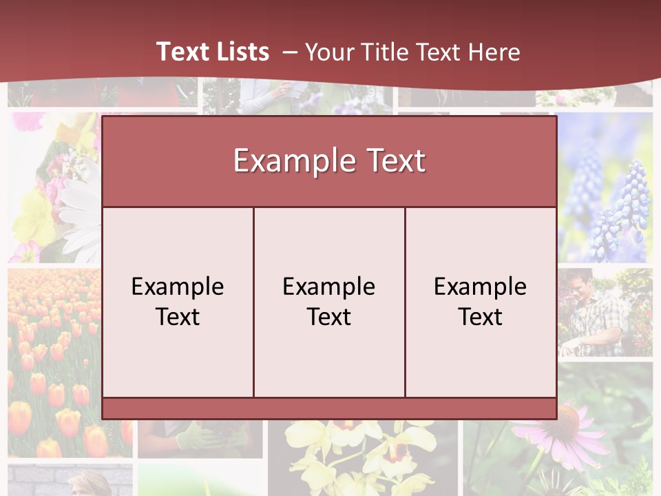 Garden Dasy Person PowerPoint Template