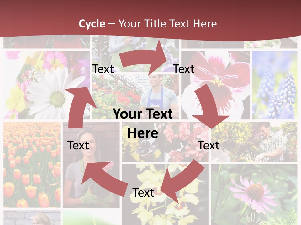 Garden Dasy Person PowerPoint Template