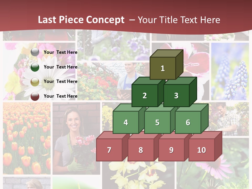 Garden Dasy Person PowerPoint Template