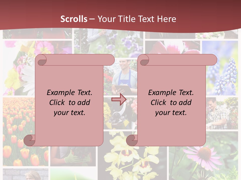 Garden Dasy Person PowerPoint Template