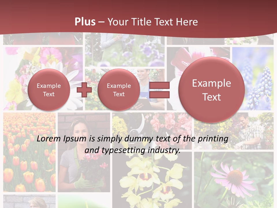 Garden Dasy Person PowerPoint Template