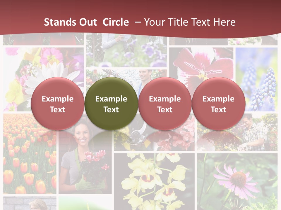 Garden Dasy Person PowerPoint Template
