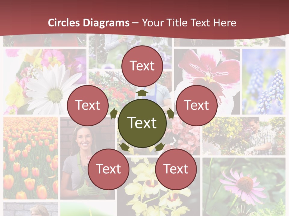 Garden Dasy Person PowerPoint Template