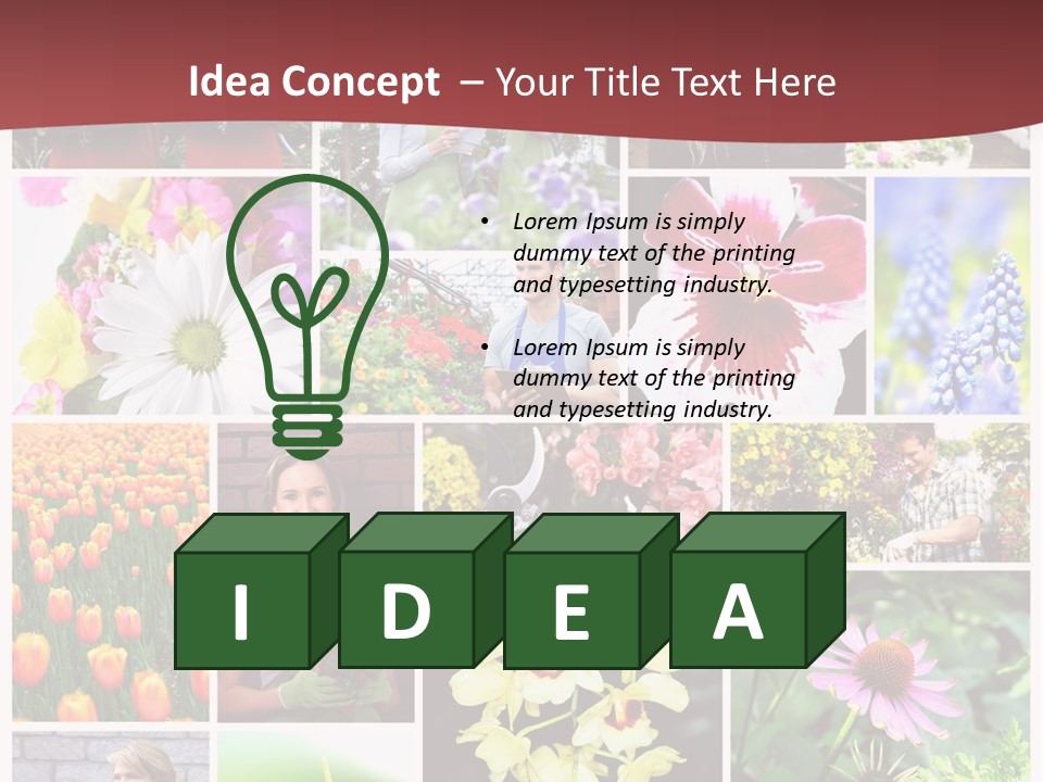 Garden Dasy Person PowerPoint Template