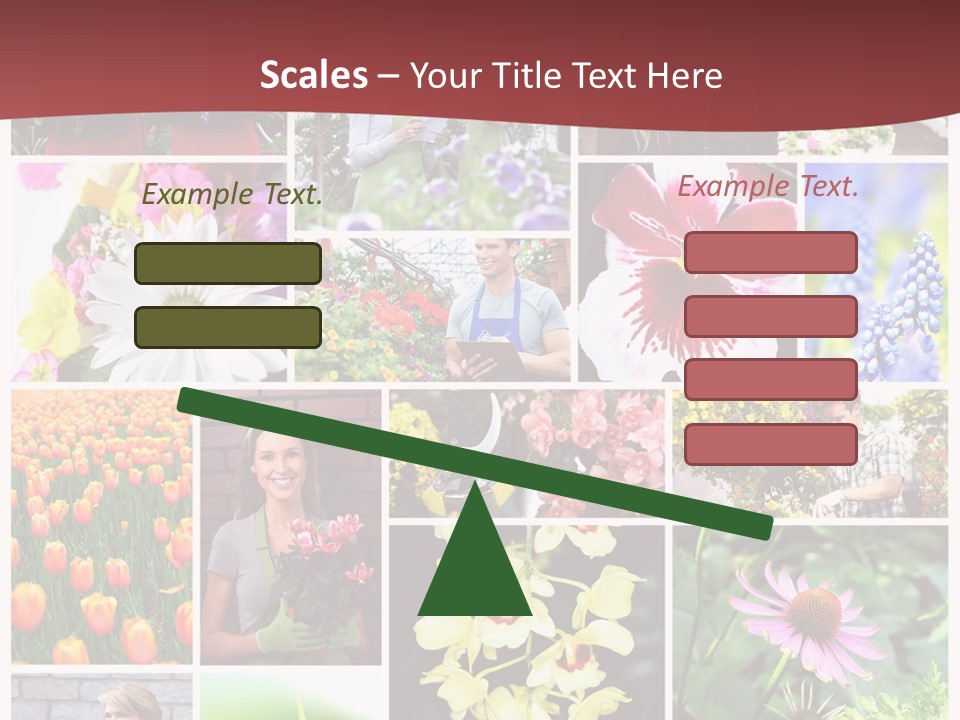 Garden Dasy Person PowerPoint Template