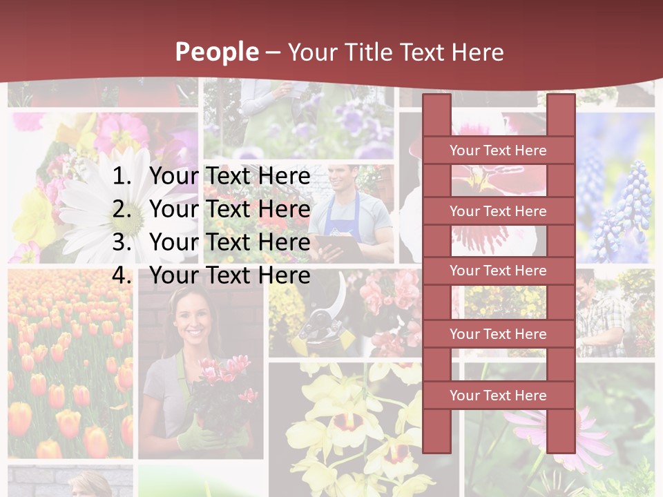 Garden Dasy Person PowerPoint Template