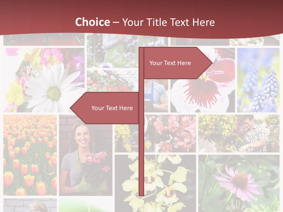 Garden Dasy Person PowerPoint Template