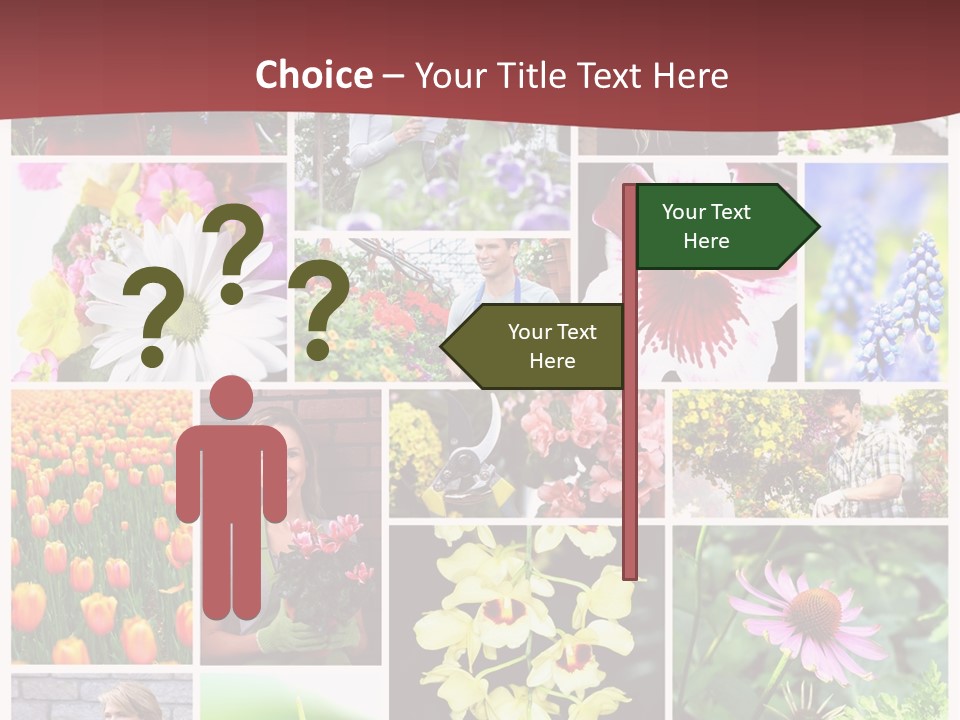 Garden Dasy Person PowerPoint Template