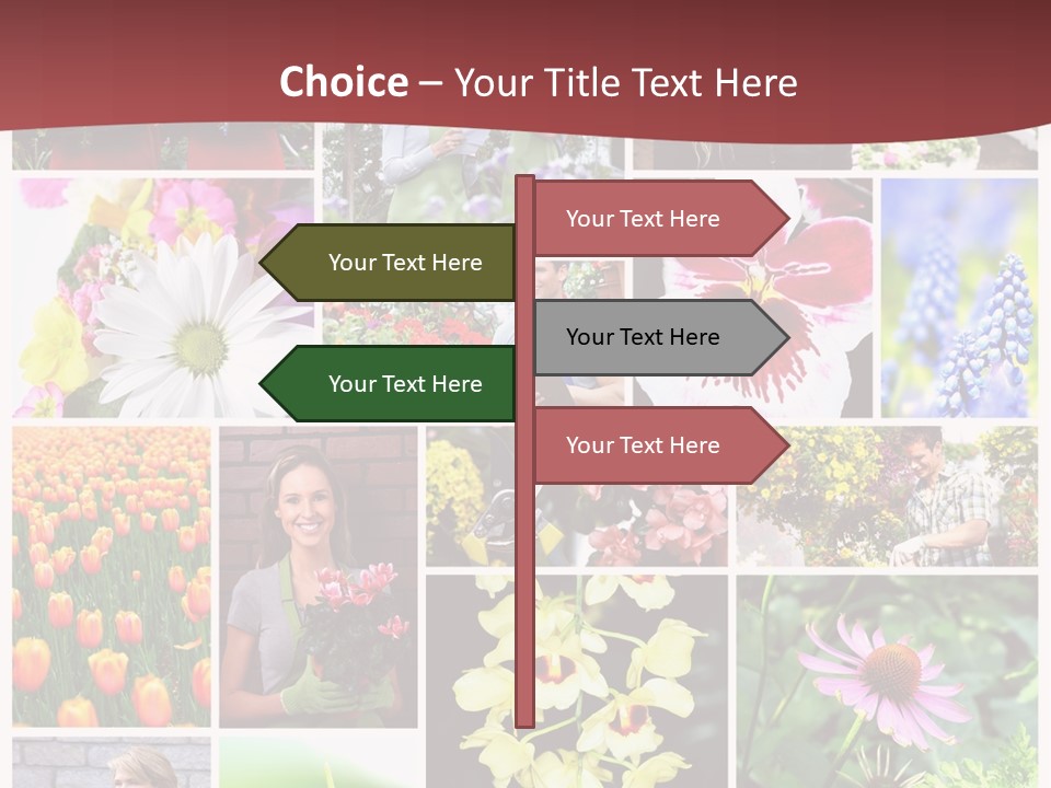 Garden Dasy Person PowerPoint Template