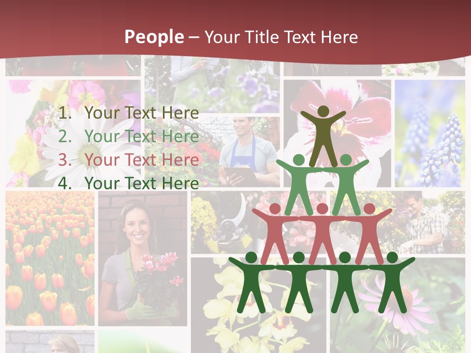 Garden Dasy Person PowerPoint Template