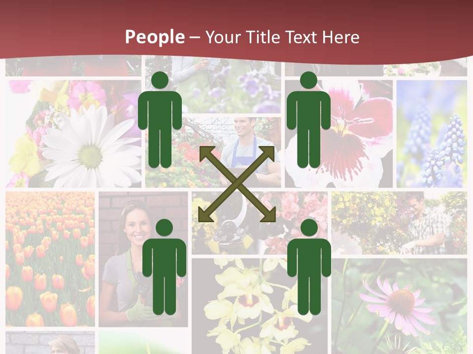 Garden Dasy Person PowerPoint Template