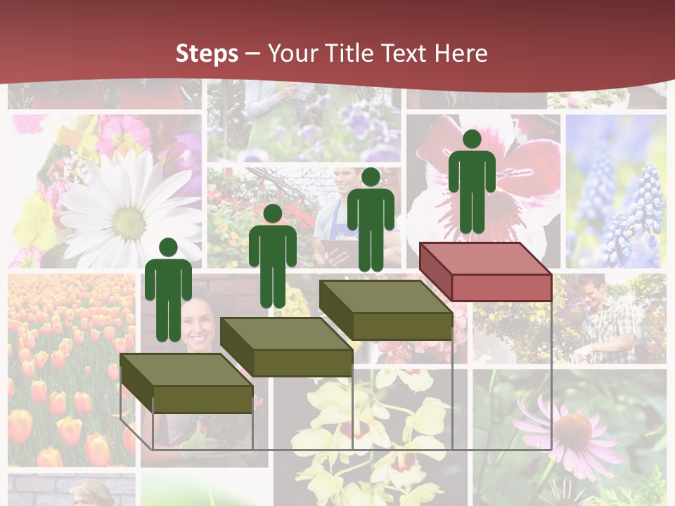 Garden Dasy Person PowerPoint Template