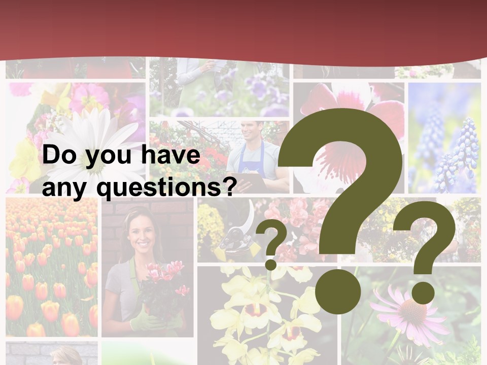 Garden Dasy Person PowerPoint Template