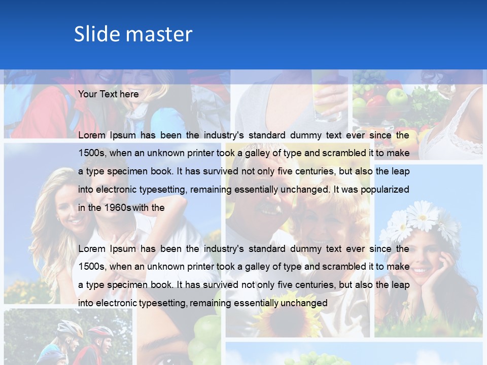 Elderly Portrait Fun PowerPoint Template