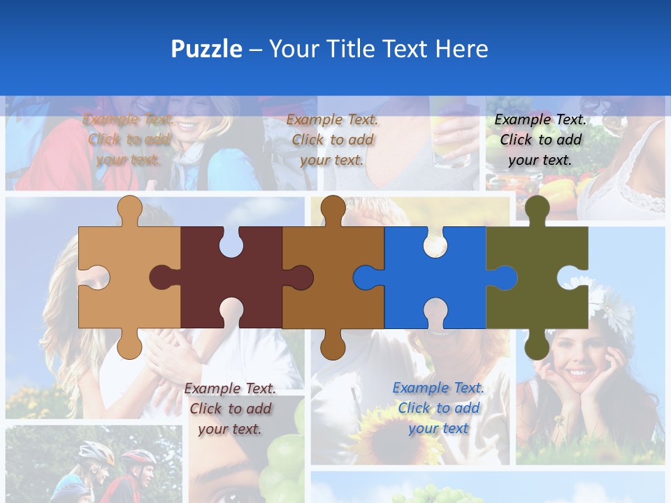 Elderly Portrait Fun PowerPoint Template