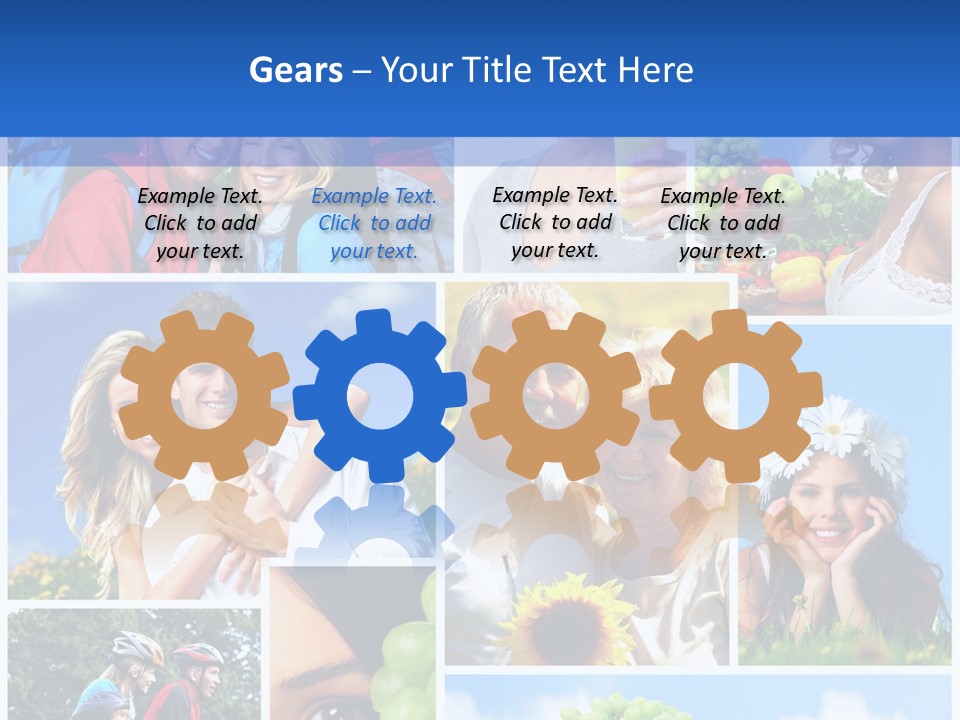 Elderly Portrait Fun PowerPoint Template