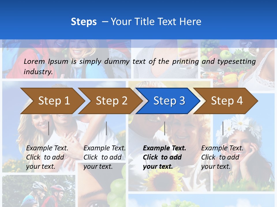 Elderly Portrait Fun PowerPoint Template