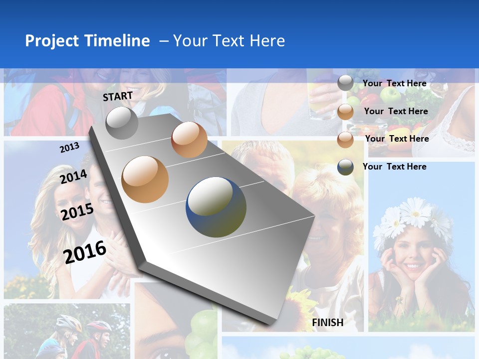 Elderly Portrait Fun PowerPoint Template