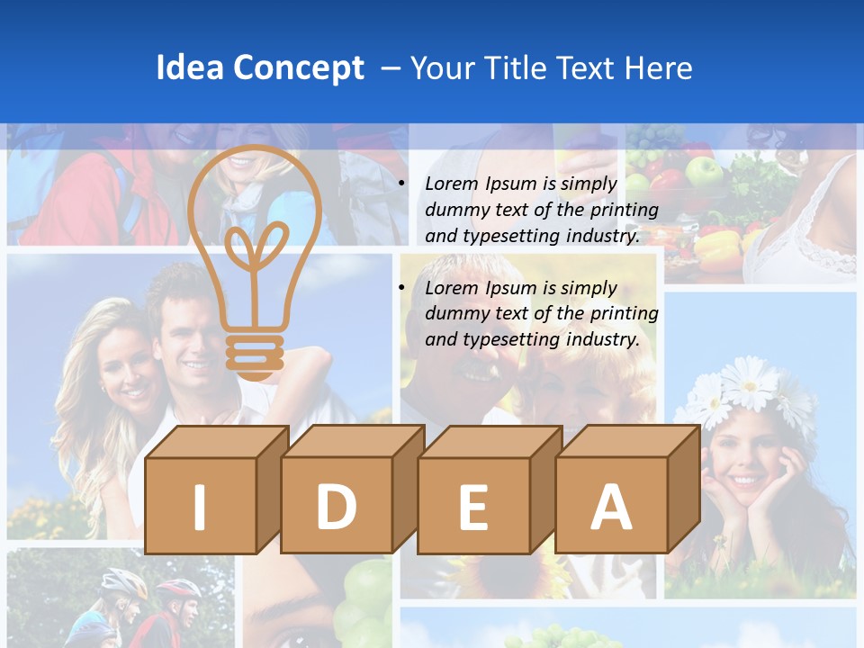 Elderly Portrait Fun PowerPoint Template