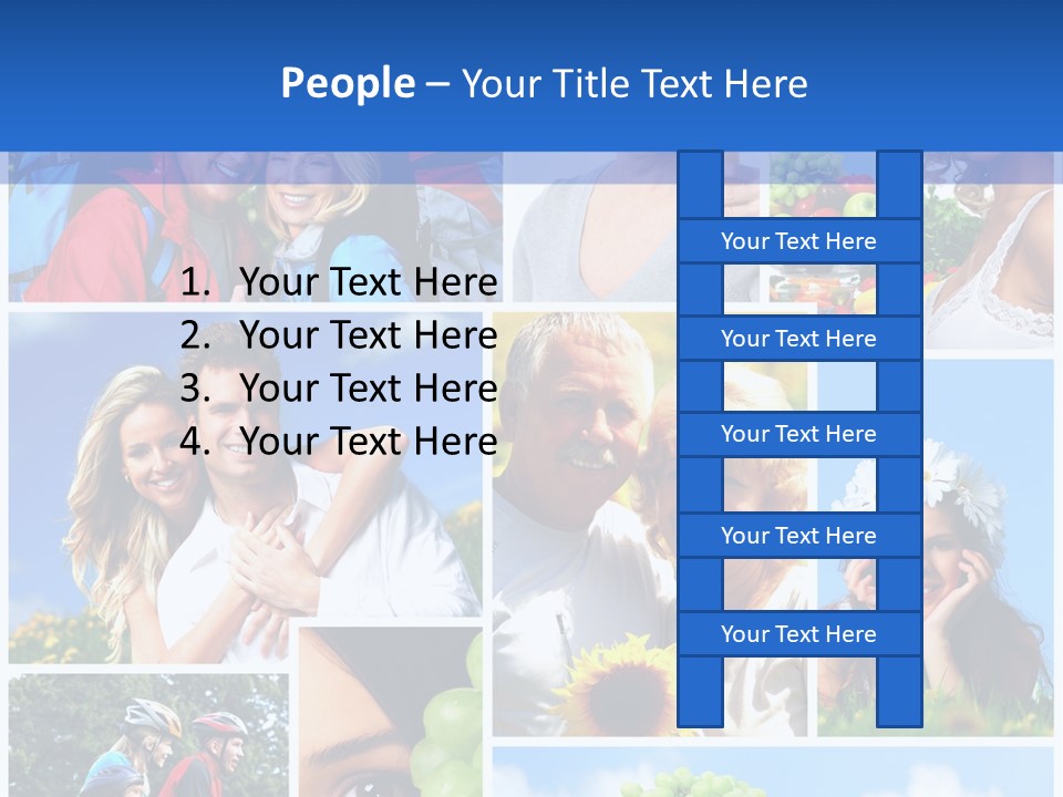 Elderly Portrait Fun PowerPoint Template