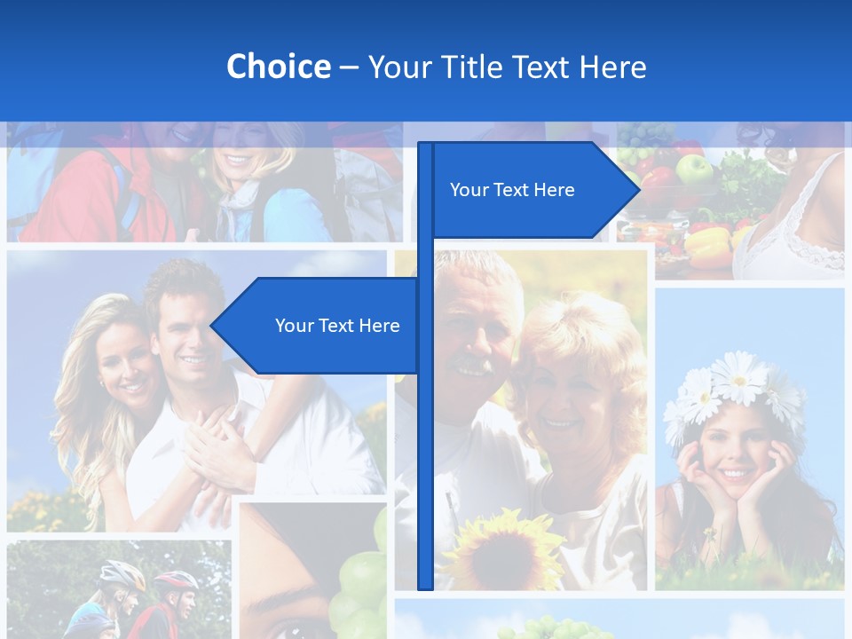 Elderly Portrait Fun PowerPoint Template