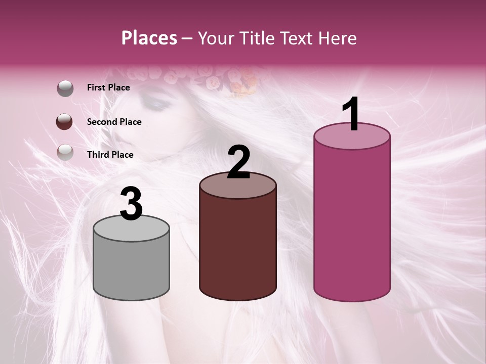 Young Wreath Of Flowers Tender PowerPoint Template