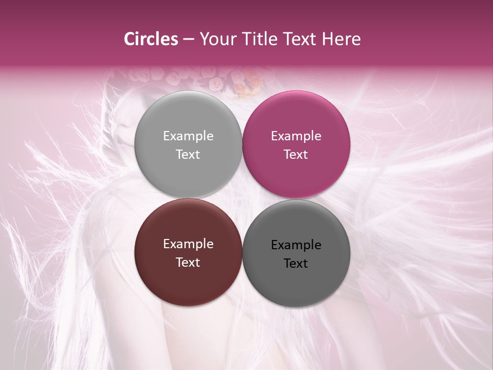 Young Wreath Of Flowers Tender PowerPoint Template