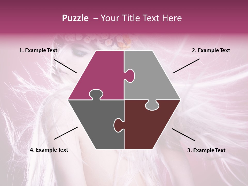 Young Wreath Of Flowers Tender PowerPoint Template